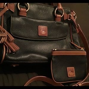 Dooney & Bourke Black Satchel & Coin Purse